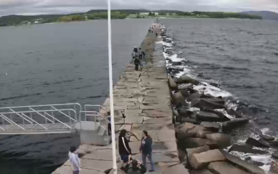 A Beautiful Day to be Out on Rockland Breakwater!