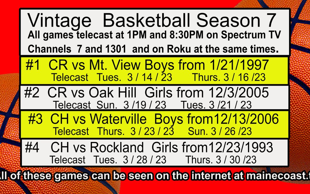 Vintage Maine HS Basketball 1/21/1997  – Season 7 #1 Camden-Rockport vs Mt. View