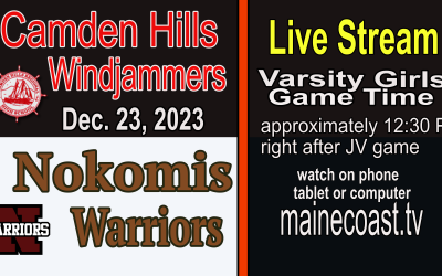 Maine Class A Girls Basketball Camden Hills vs. Nokomis 12/23/23. 12:30 PM