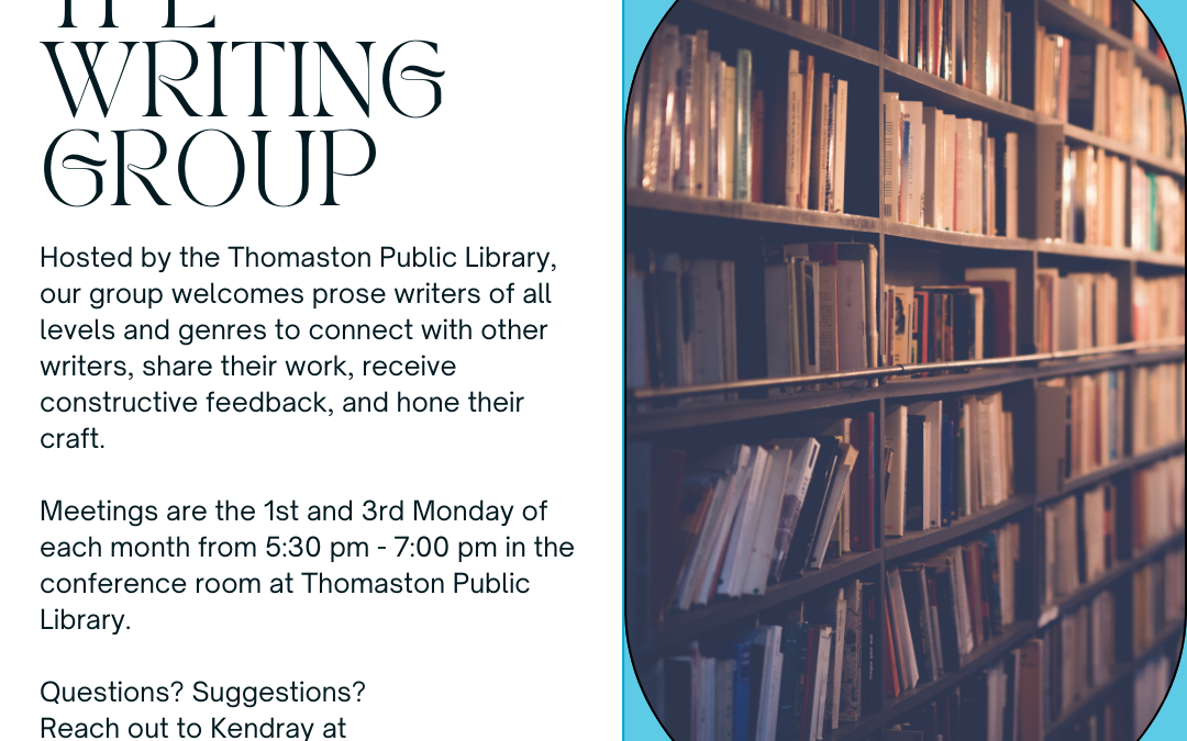 New Writing Group at Thomaston Public Library Offers Creative Haven for Writers